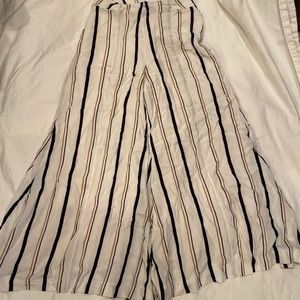 Anthropologie silk stripe pants